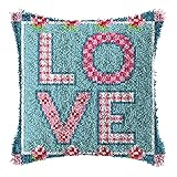 Latch Hook Pillow Kit for Adults & Kids Printed