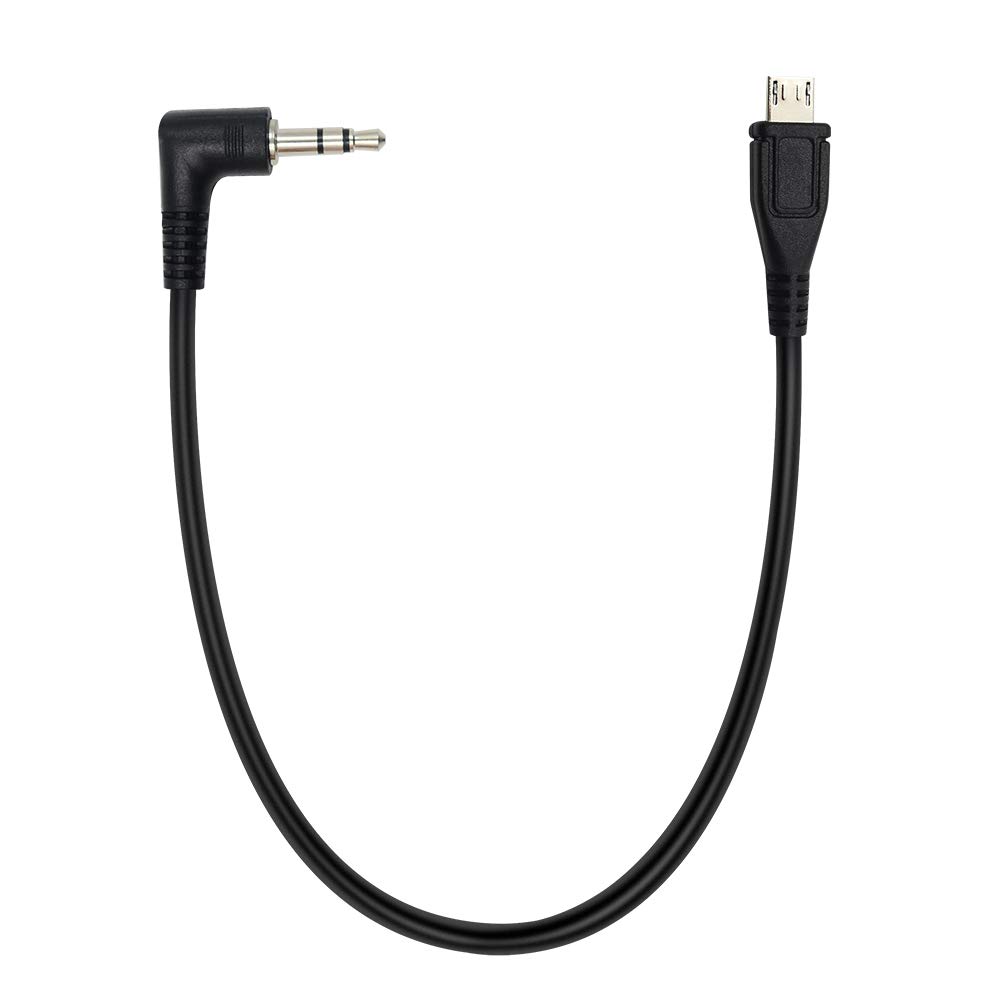 Duttek Micro USB to AUX Cable, 3 Pole 3.5mm DC Male to Micro USB Male AUX Audio Jack Cable 25CM