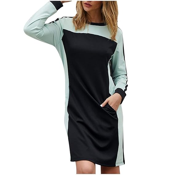 Kiyomiqaq Robe Femme Manche Longue Tunique Court Robes