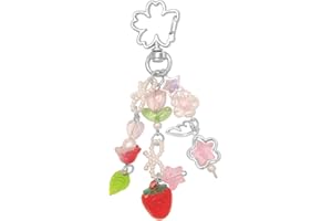 AGEN KGEN Aesthetic Y2K keychains Cute Butterfly Star Strawberry Bear Guitar Keychains Charms for Women Bag Purse Gifts