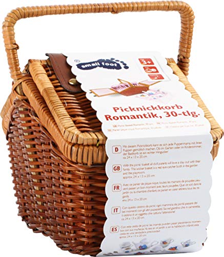 small foot Picknickkorb Romantik aus beflochtenem Holz, Inklusive Geschirr-Set, ab 3 Jahren, Art.-Nr. 5300 – Bild 8