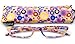 Calabria 730 Reading Glasses w/ Matching Case & Colorful Circle Designs