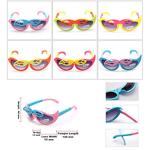 FancyG Cool Kids Leaf Style Folding Sunglasses Frame Toy Glasses Eyewear - Image 4