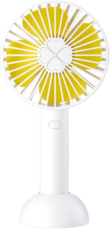 YinQin Mini Handheld Fan Portable Quiet Sound Electric USB Mini Hand Fan 2000mAh Battery Operated Adjustable 3 Speeds Mini Fan for Office Outdoor Traveling (White)