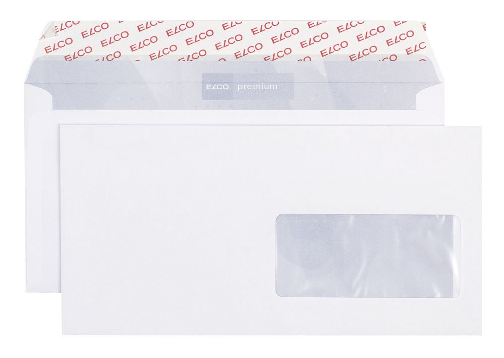 ELCO Premium 30796 Box of 500 DL Envelopes (114 x 229mm) White