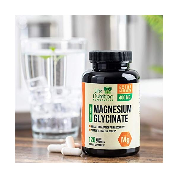 Magnesium Glycinate High Absorption Chelated 525mg, Made in USA, Vegan