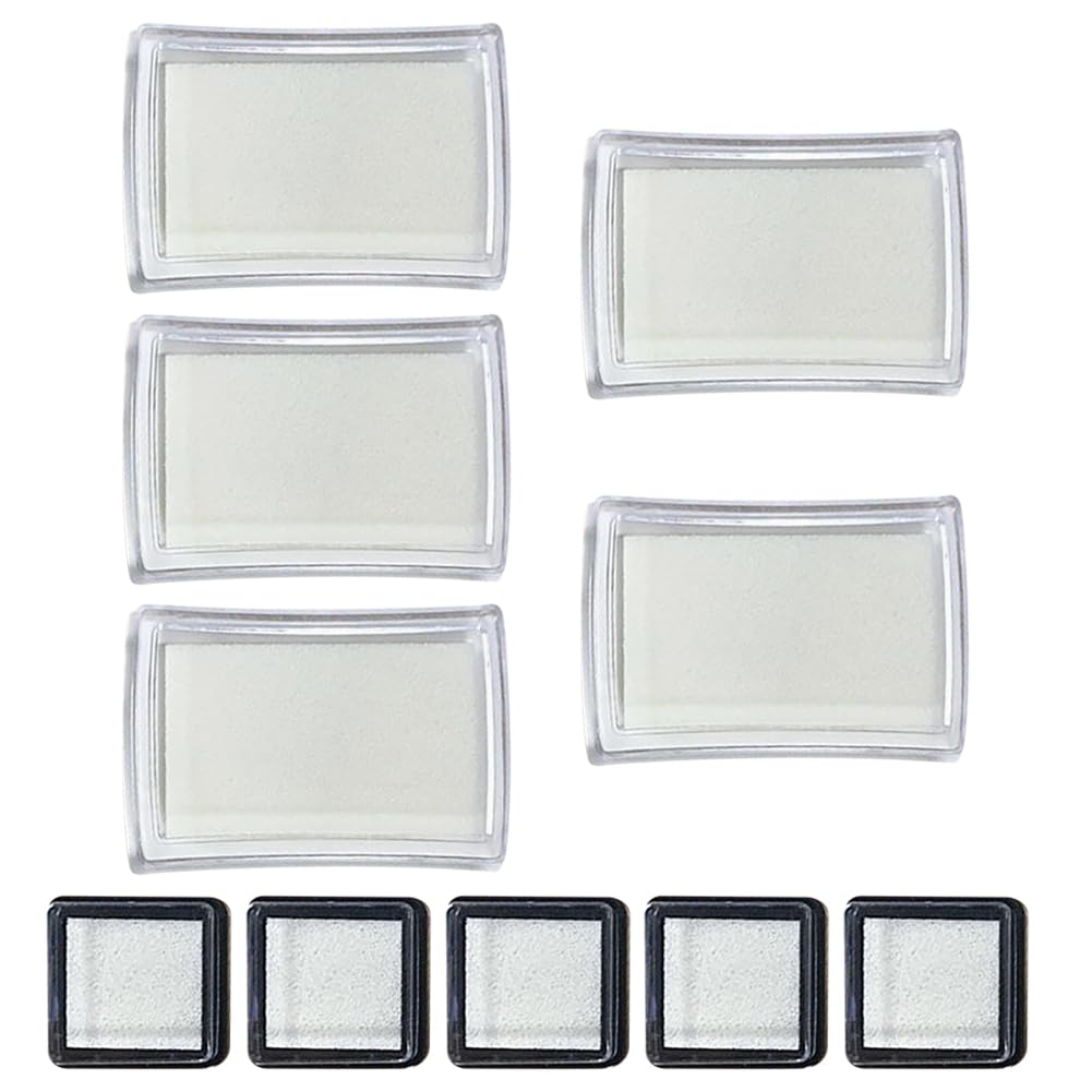 Photo 1 of 10 Pcs Empty Blank Ink Pads No Ink Foam Stamp Pad Inkless Fingerprint Stamp Pad Scrapbooking Ink Pad Refills Craft Stamp Pad Refills Uninked Ink Stamp Pad