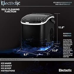 Electactic Ice Maker Countertop, Efficient Easy