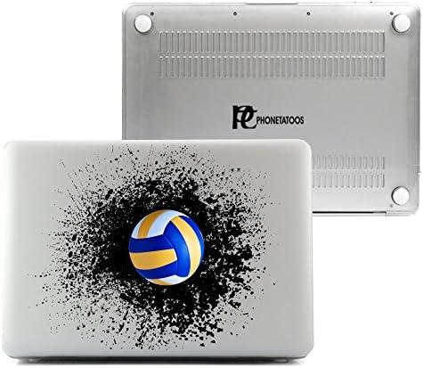 Macbook Air 13 Inch Case- Laptop Clear Protective Hard Plastic Cover Compatible for Apple- Fits on Model A1466 & A1369 2015 (Splash Volleyball)