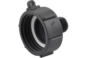 275 330 IBC Tote Adapter, Food Grade IBC Drain Adapter,Water Hose Male Adapter for Garden Hose,2" coarse Thread X Male 3/4" G