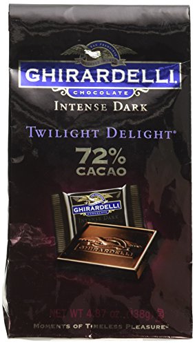 Ghirardelli Chocolate Twilight Delight Intense Dark 72% Cacao Singles, 4.87-Ounce Bag Ghirardelli Chocolate Twilight Delight Intense Dark 72% Cacao Singles, 4.87-Ounce Bag