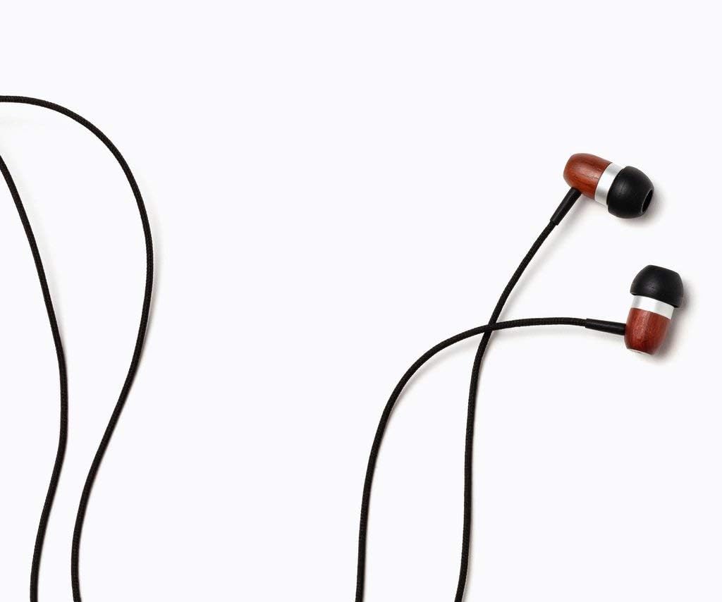 Symphonized GLXY Premium Genuine Wood In-ear Noise-isolating Headphones with Mic and Nylon Cable (Cherry) - Image 5