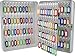 Barska 160-Position Key Cabinet Lock Box – Adjustable Numbered Hooks, Color-Coded Key Tags, Steel Construction – Gray Finish