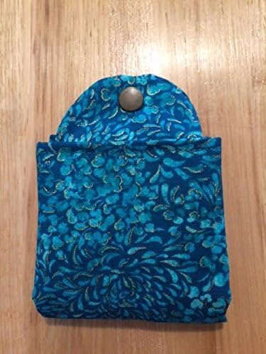 Handmade Tea Bag Wallet Carrier by Specialtea Teas Blue with shiny gold