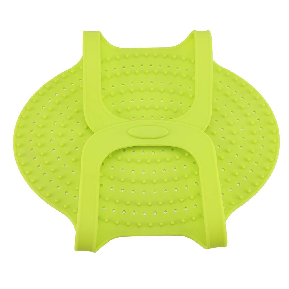 TOPINCN Turkey Lifter Food Grade Silicone Reusable Heat Resistant Non Stick Chicken Turkey Meat Lifter Mat Baking Pan Kitchen Tool(Green)