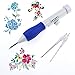 Fixget Magic Embroidery Pen, Punch Embroidery Needles Embroidery Stitching Punch Craft Embroidery Patterns Punch Needle Kit Knitting Sewing Tool for DIY Threaders Sewing Cross Stitching (Type 1)