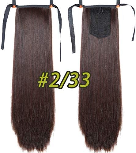 85Cm 32 Inch Super Long Straight Clip In Tail False Hair Ponytail Hairpiece With Hairpins Synthetic Pony Tail s 2M33 32inches
