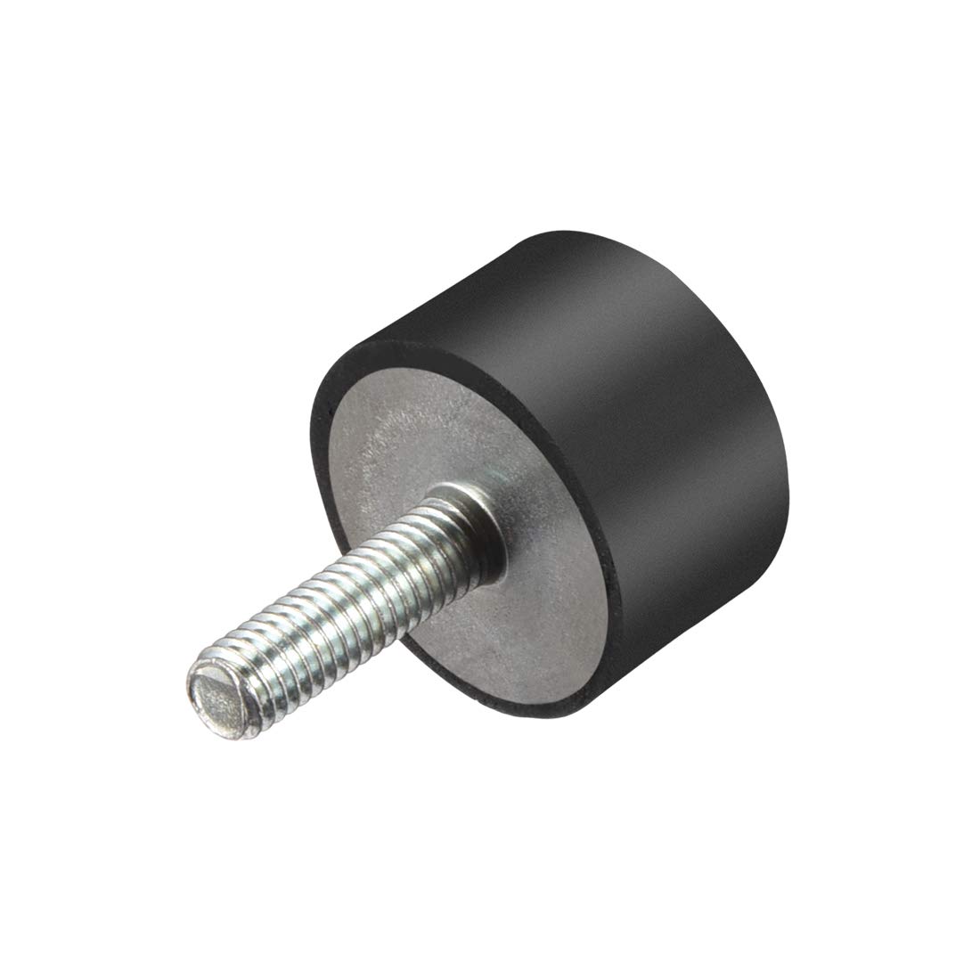 sourcing map M8 Thread Rubber Mounts,Vibration Isolators,Cylindrical Shock Absorber with Studs 25 x 15mm