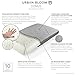 Urban Bloom Domus Pillow Designed in Cooling Supportive Memory Foam with Premium Removable Lux-Loft Cover — Elegant Gray with Leather Trim — The Domus Collection