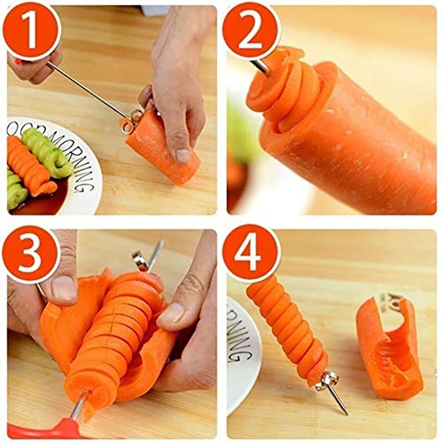 Sizet Spiral Knife Manual Vegetables Chopper Spiral Screw Slicer Cutter Fruit Tools Kitchen Gadgets
