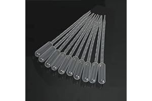 Yesallwas Transfer Pipettes 10ml 10 Pcs Liquid Dropper Plastic Disposable Pipetting Clear White (10 Pcs)