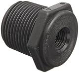 Banjo RB125-075 Polypropylene Pipe Fitting, Reducing Bushing, Schedule 80, 1-1/4 NPT Male x 3/4" NPT Female