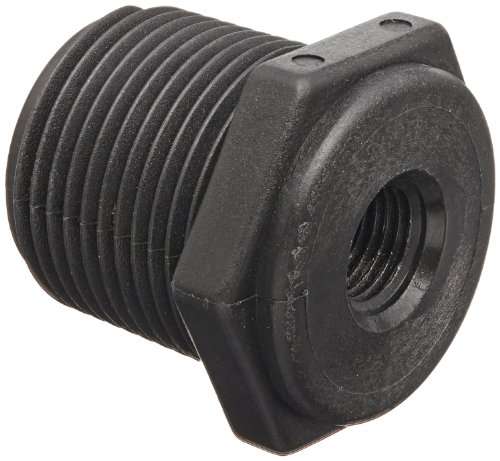 Banjo RB125-075 Polypropylene Pipe Fitting, Reducing Bushing, Schedule 80, 1-1/4 NPT Male x 3/4" NPT Female