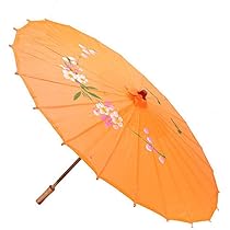 JapanBargain, Sombrilla japonesa asiática china nylon paraguas paraguas para fotografía cosplay disfraces fiesta decoración del hogar niños tamaño 22.0 in (3, naranja) : Ropa, Zapatos y Joyería