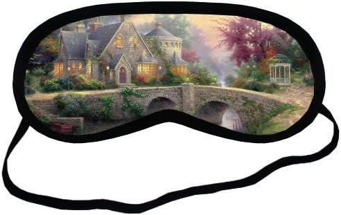 Personalise Custom Bridge House Painting Sleeping Mask Best Comfortable Sleeping Eye Cover Great for Travel Rest And Meditation Shift Work Sleep