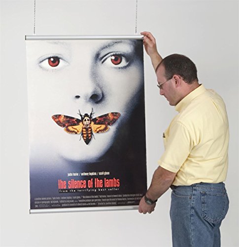 Set Of 2 Ceiling Mounted Hanging Poster Holders 27 X 1 X 5 8