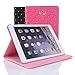 Cute New 2017 iPad Case, Awsaccy(TM) Pretty Imperial Crown Bling Diamond Glitter Smart Stand Folio Case Cover Drop Proof Auto Wake Sleep Function Girl Girly Women for Apple New iPad 9.7-inch, Black