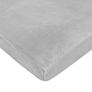 American Baby Company Heavenly Soft Chenille Fitted Pack N Play Playard Sheet, Gray, 27 x 39, for Boys and Girls