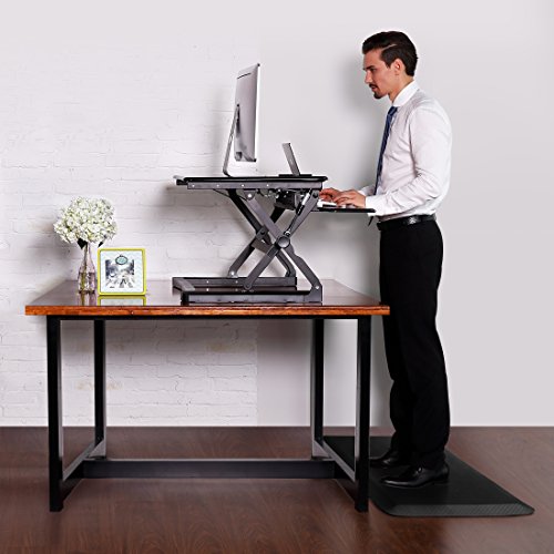Get FlexiSpot Desktop Workstation Combo, 35" Standing desk Riser with