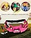 Kids Tool Belt, Monocho Kids Construction Tool Belt Real Suede Leather Children's Tool Pouch with 7 Pockets for Boy and Girl Costumes Dress Up Role Play Adjustable Size for Ages 2-14 (Pink)