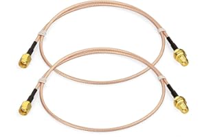 Bingfu WiFi Antenna Extension Cable (2-Pack) RP-SMA Male to RP-SMA Female Bulkhead Mount RG316 Cale 60cm 24 inch for WiFi Rou