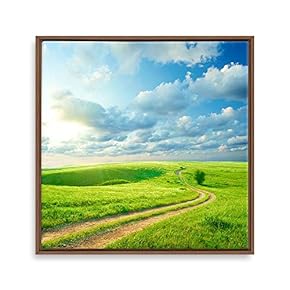 Framed Canvas Wall Art Charming Scenery Canvas Prints Home Artwork Decoration for Living Room,Bedroom - 16x16 inches