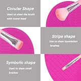 Lmyzcbzl Silicone Makeup Brush Cleaning Mat Portable Rose Pad view 3