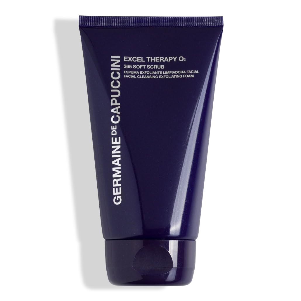 Germaine de Capuccini - Excel Therapy O2 I 365 Soft Scrub - Gentle Facial Exfoliator - Facial Cleansing Foam - Daily use - For all skin types - Anti-pollution protection - 150 ml