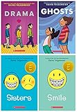 Raina Telgemeier 4 Books Collection Set (Sisters, Drama, Smile, Ghosts) (Childrens Books, Age 10 to 14)
