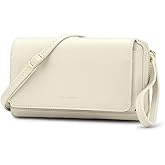 Peacocktion Crossbody Bags for Women RFID Wristlet Wallets Travel Vegan Leather Small Clutch Purses with Phone Pocket Zipper