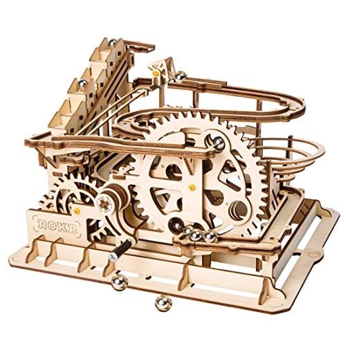 image for Yamix 3D Wooden Puzzle Waterwheel Coaster DIY Assembly Craft Kits Brai