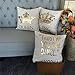FASHIONDAVID Gold King Crown Bronzing Flannelette Square Decorative White Throw Pillow Case Home Pillowcases Cushion Cover Gold King Queen Crown 18 X 18 Inches