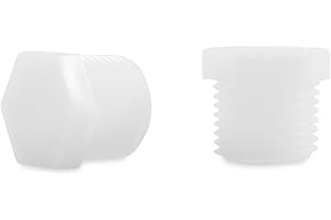 Camco Water Heater Drain Plug - Pack of 2,1/2 Inch, White (11630)
