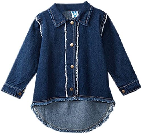 Sunnysame Girls Women Demin Trench Coat Jeans Jacket Outwear Shirt-Demin160