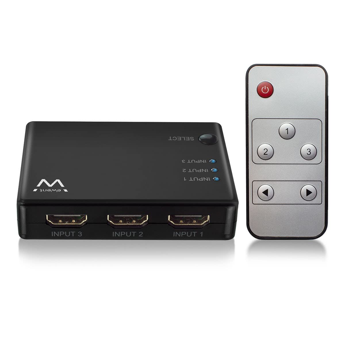 ewent 4K HDMI Switch 3 ports, display 3 HDMI sources on one monitor