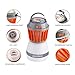 Anordsem Insect Zapper LED Camping Light Rechargeable Tent Lantern with Bug Zapper Function USB Charging and Solar Charging for Outdoor Camping Hiking, Mosquitoes Control (Gray, 1 Pieces)
