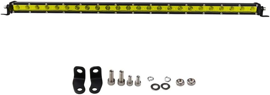 Willpower 25 inch 120W Single Row LED Light Bar Low Profile Ultra Thin Slim Mini Spot Flood Combo Beam Led Off Road Lights Driving Lights Led Fog: Automotive