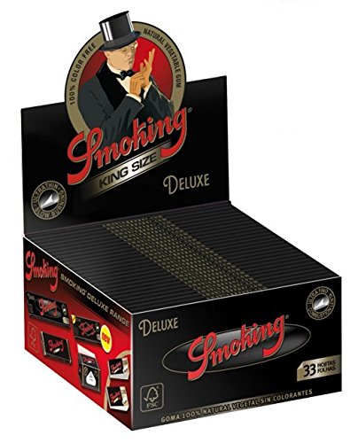 UPC 600209832572, 25 Smoking Brand Deluxe Ultra FIne King Size Cigarette Rolling Papers Packs (33 Leaves/Pack) + Beamer Smoke Sticker. For Legal Smoking Herbs, Rolling Tobacco, Herbal Mixes, Rollers, Injectors, Ryo,Myo