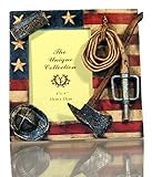 Colors of Rainbow Fireman Frame with Flag, Hose, Ax, and Firefighter Hat