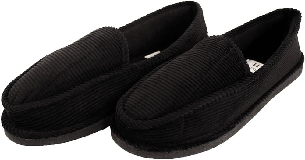 mens corduroy slippers wide width